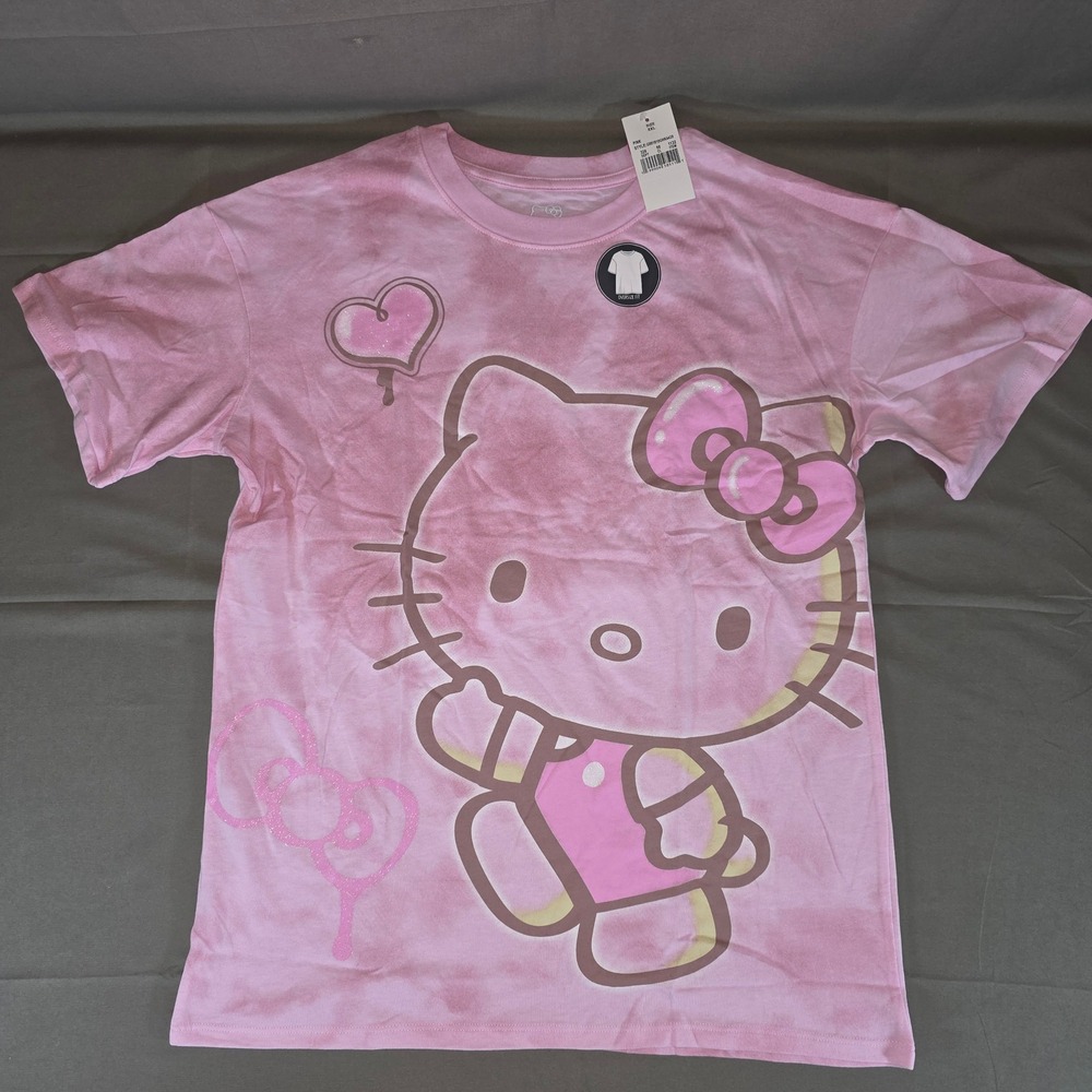 Hello Kitty Sanrio Kids XXL Pink Tie Dye Oversize Graphic T-Shirt G001810GHK4439